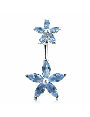 Piercing nombril deux fleurs