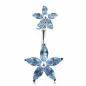 Piercing nombril deux fleurs