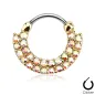 Piercing septum rond doré double Piercing septum rond doré double