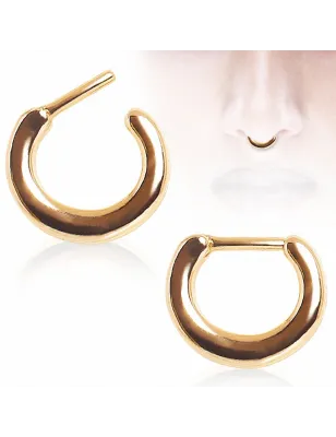 Piercing septum plaqué or