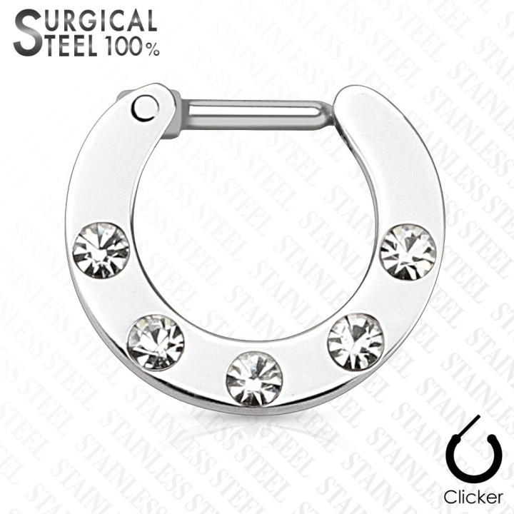 Piercing septum cinq gemmes