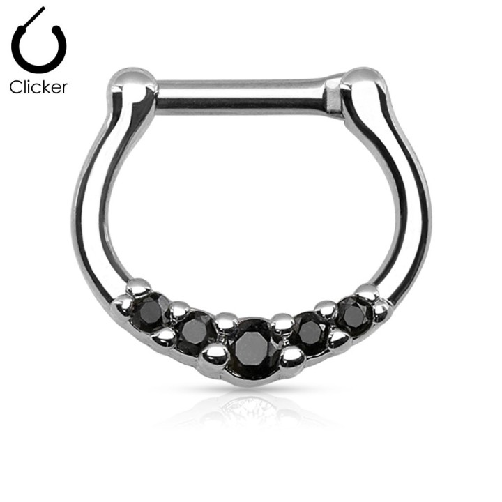 Piercing septum cinq strass