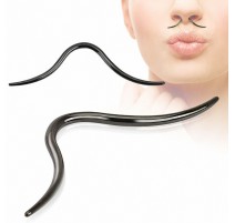 Piercing septum moustache noire