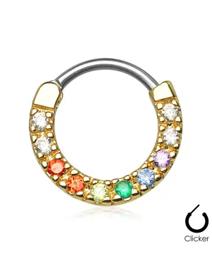 Piercing septum rond 10 strass