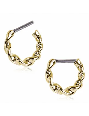 Piercing septum plaqué or twist