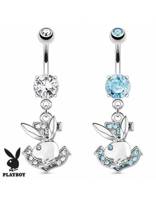 Piercing nombril Playboy ancre marine