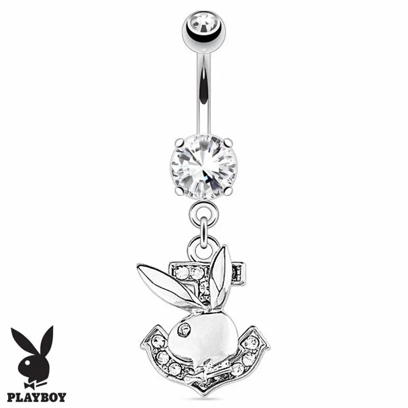 Piercing nombril Playboy ancre marine