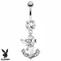 Piercing nombril Playboy ancre marine