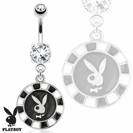 Piercing nombril Playboy jeton poker