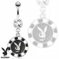 Piercing nombril Playboy jeton poker
