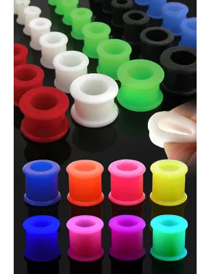Piercing Tunnel Plug Oreille en Silicone Flexible 
