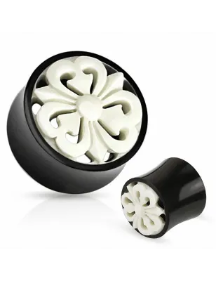 Piercing plug crâne corne de buffle