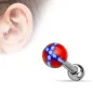 Piercing tragus drapeau rebelle américain