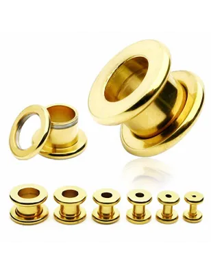 Piercing Tunnel Oreille en Plaqué Or