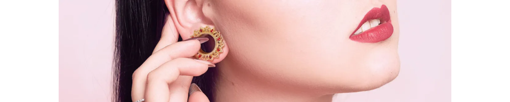 Piercing Tunnel Plaqué Or - Achat | Vente d'Écarteur Tunnel Plaqué Or